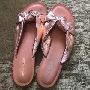 Jeffrey Campbell Zocalo Rose Gold Knot Sandals